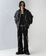 【UNDERGROUND MODE】皮革2WAY袖可拆立領夾克外套  --尺碼 S：圖片 3