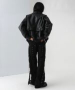 【UNDERGROUND MODE】皮革2WAY袖可拆立領夾克外套  --尺碼 S：圖片 5