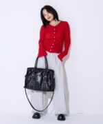 古風鉚釘大容量托特包-三色：圖片 5